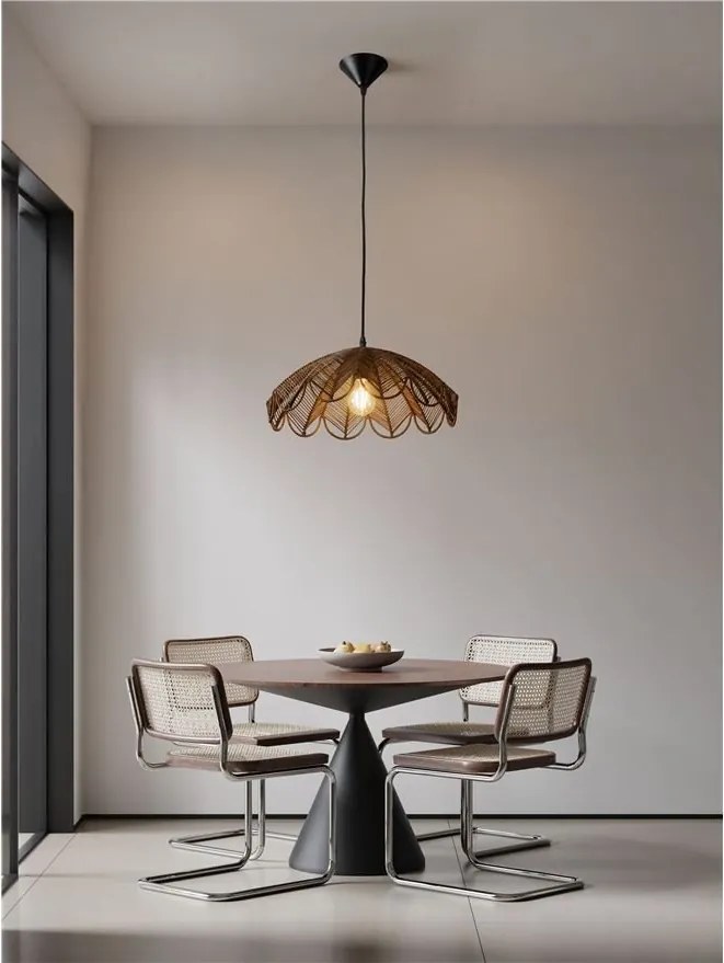 Lustra suspendata stil natural ratan maro FLARE