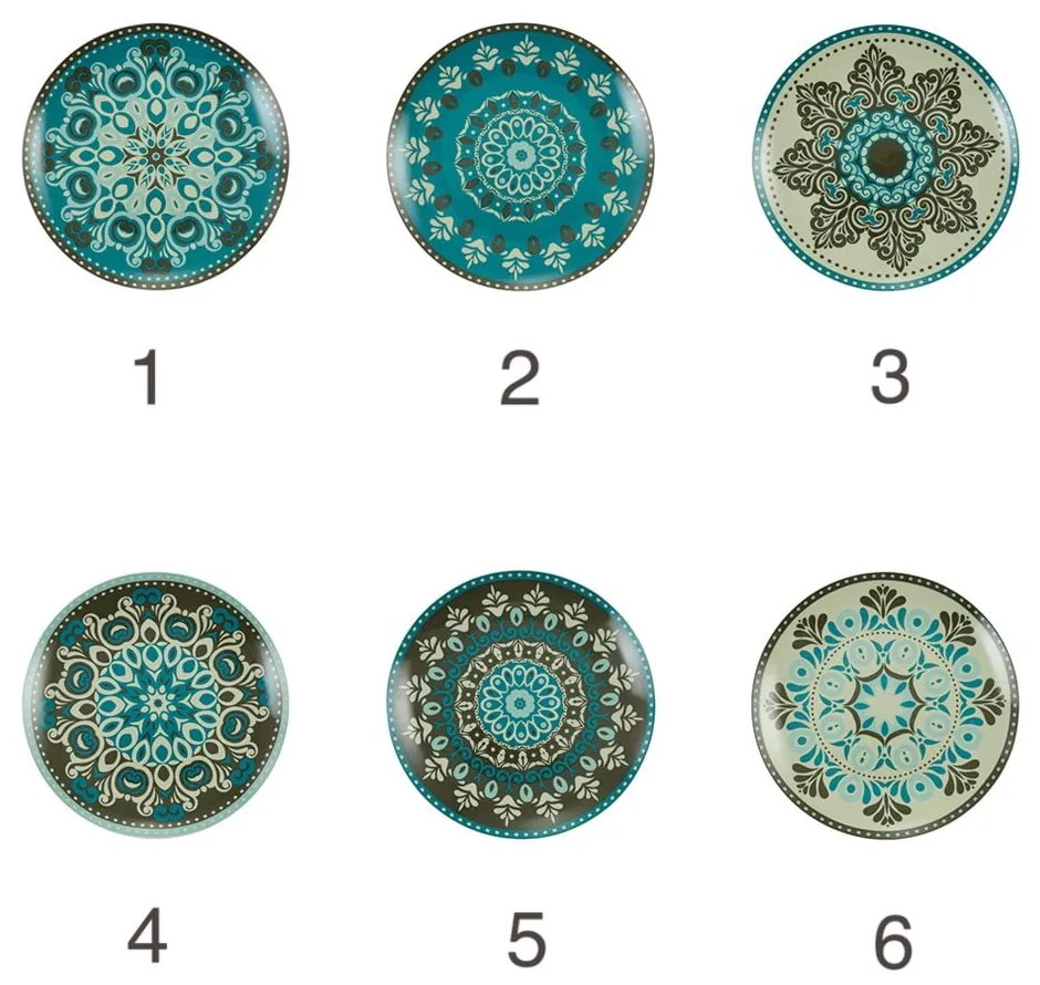 6 farfurii pentru desert din porțelan ø 19 cm Cala Jondal – VDE Tivoli 1996