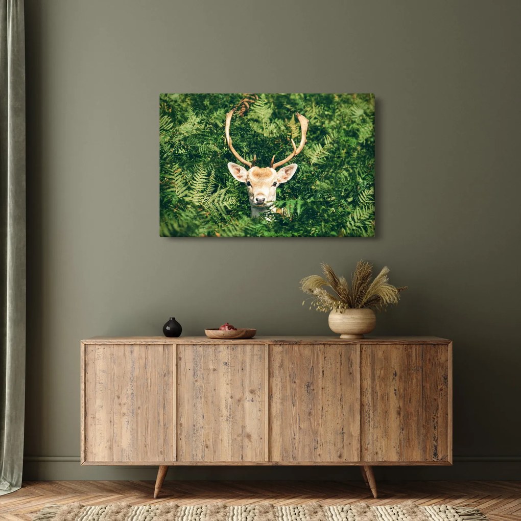 Tablou detaliu cu cap de căprioară (90x60 cm)