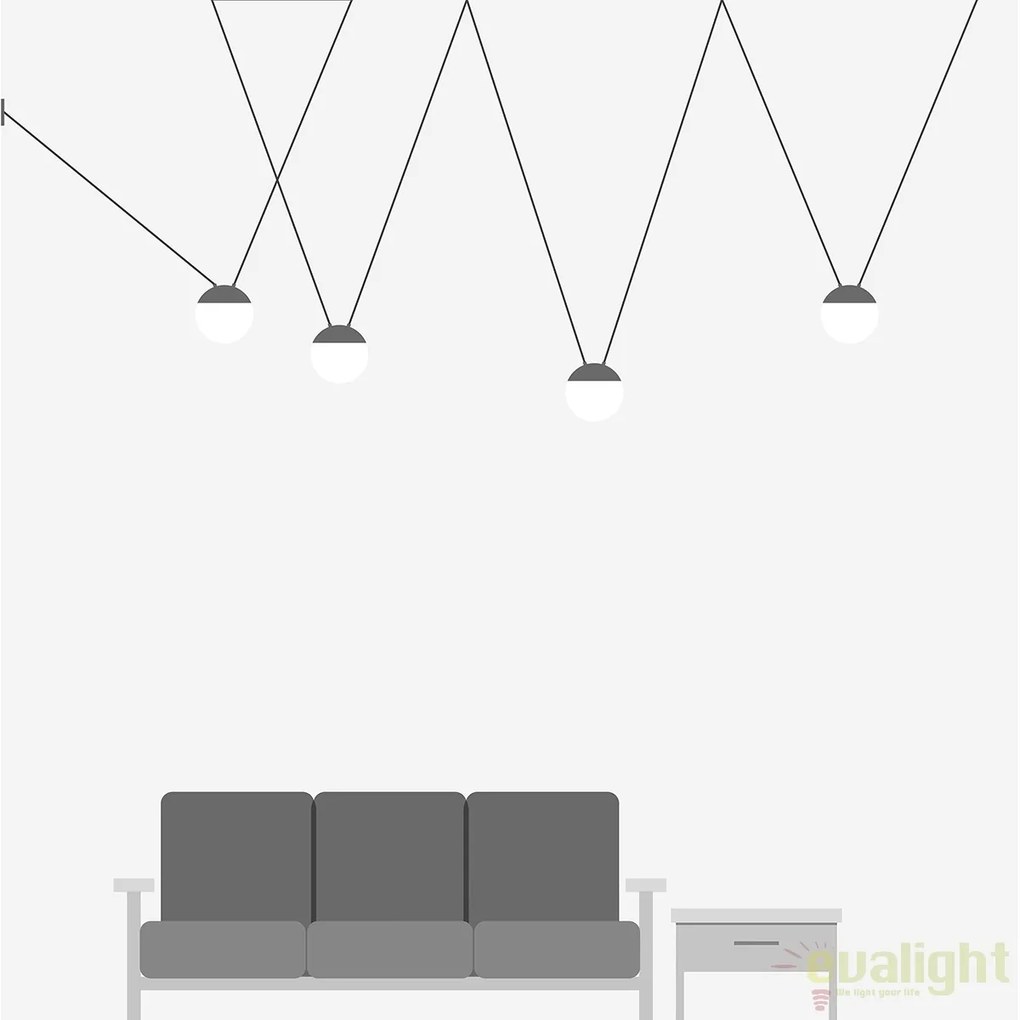 Lustra cu 4 pendule design modern MINE SPACE Grey 28376-4L