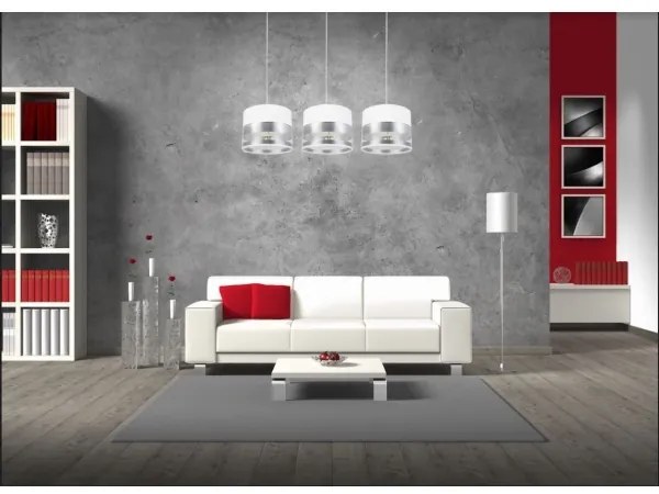 Lustră pe cablu MILO 3xE27/60W/230V argintie