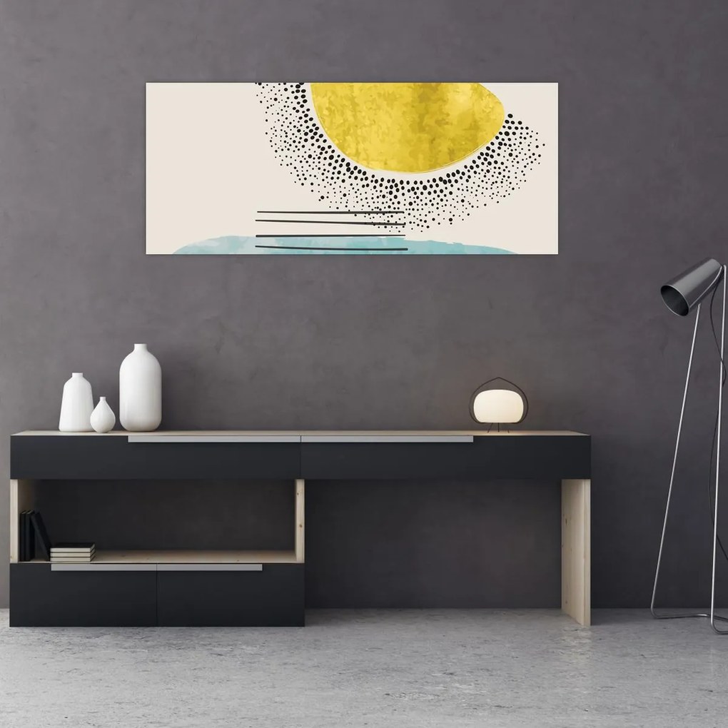 Tablou - pictură abstractă de plajă N⁰2 (120x50 cm)