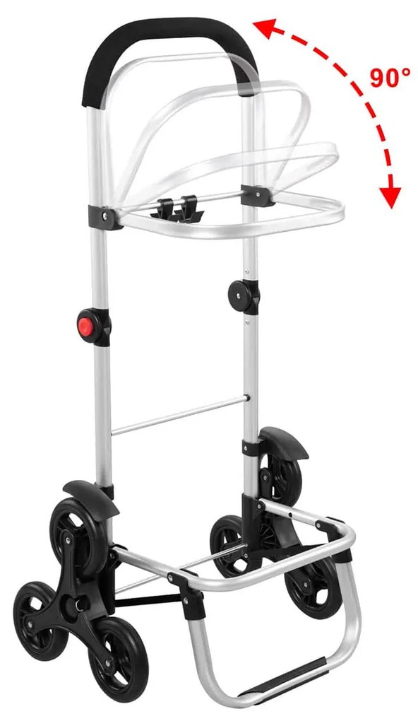 Carucior cumparaturi  Stairs Climber pliabil husa detasabila 3 roti  Metal/Poliester Gri