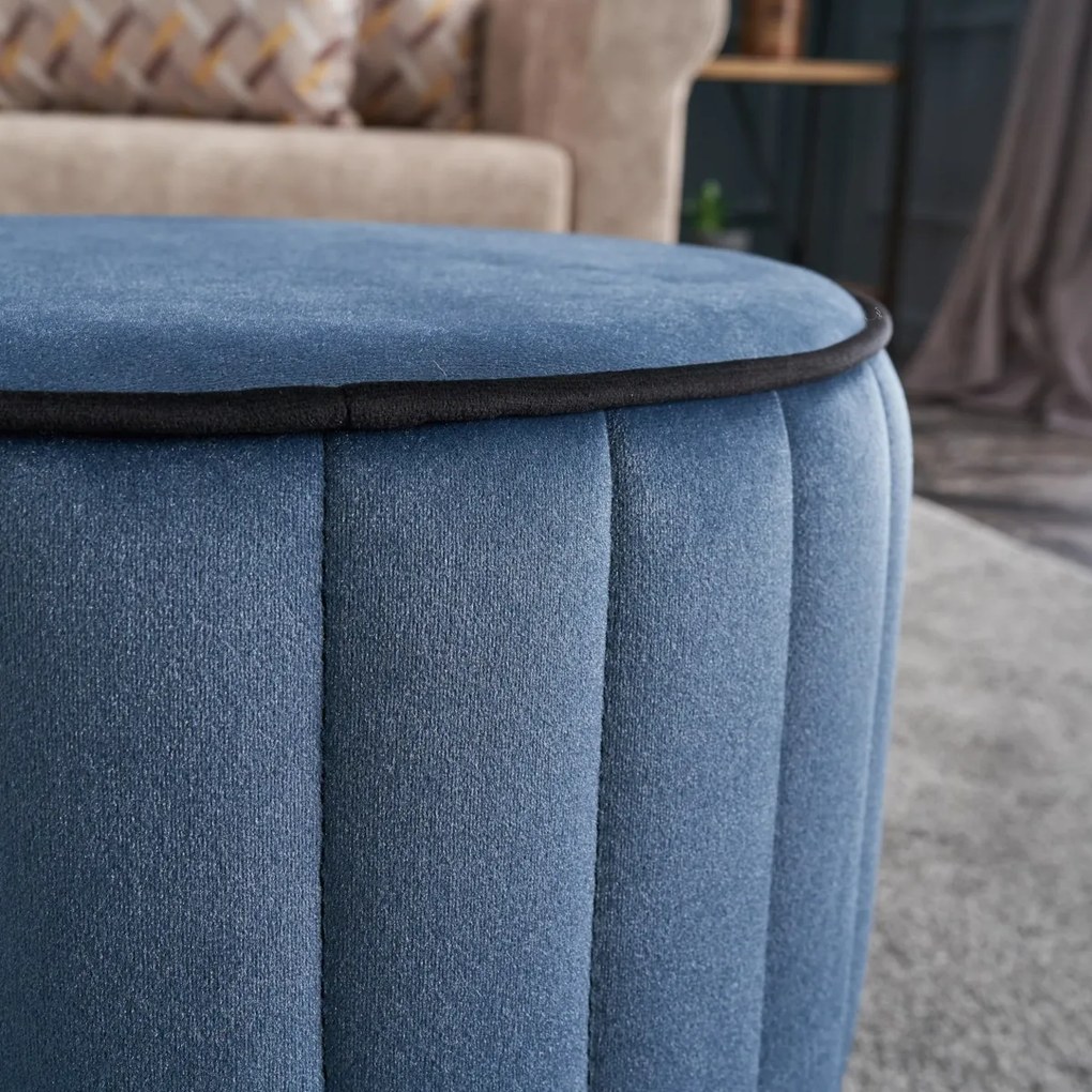 Taburet Rose Pouf albastru
