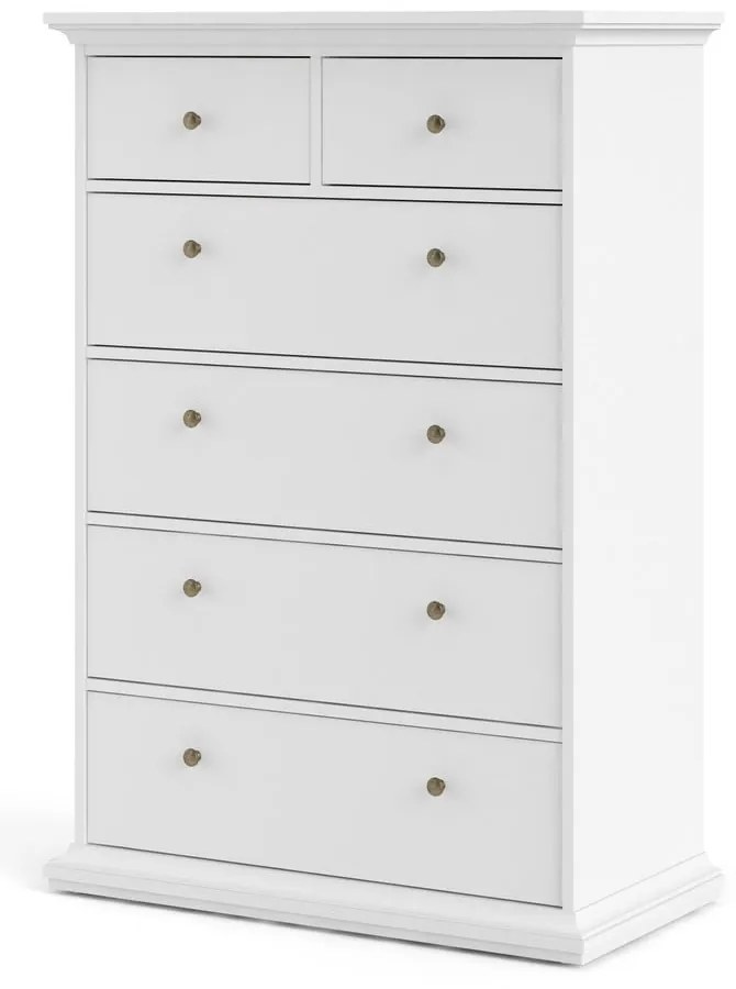 Comodă albă înaltă 96x140 cm Paris – Tvilum