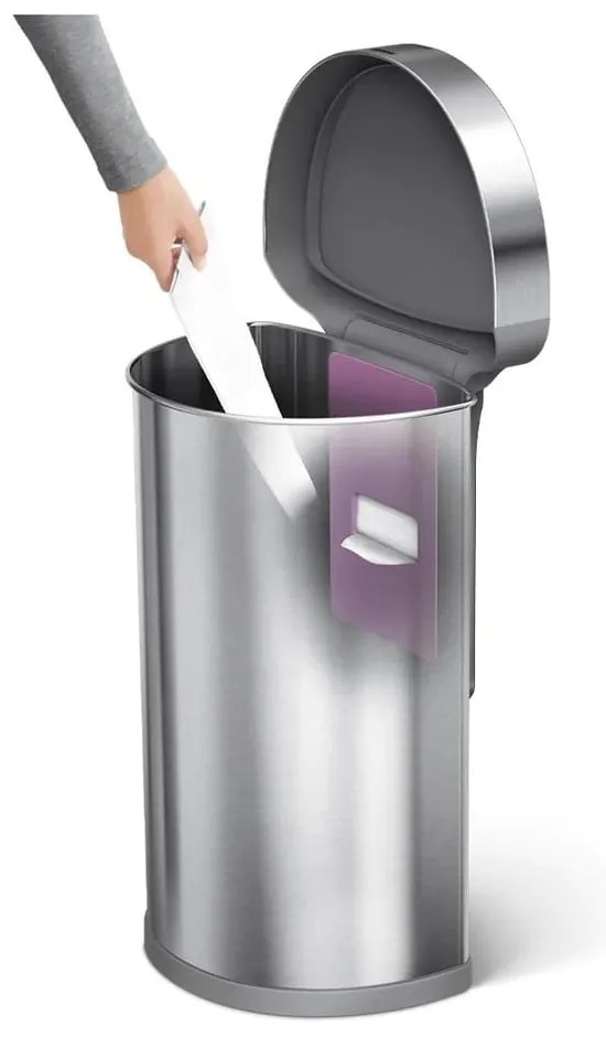 Coș de gunoi cu senzor din oțel inoxidabil 45 l - simplehuman