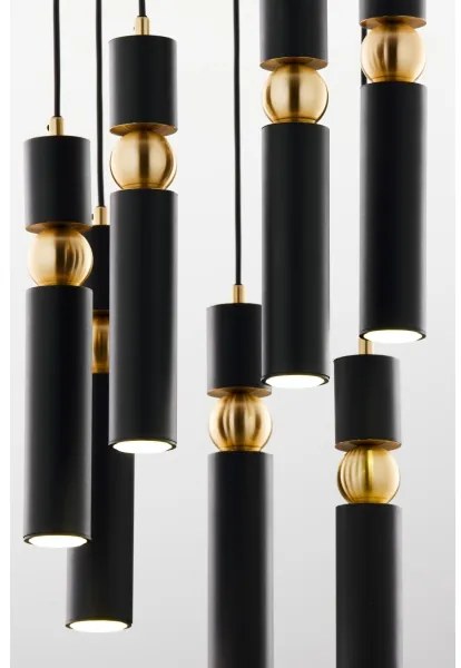 Lustră pe cablu Jupiter 2015 ALAS 7xGU10/10W/230V negru/auriu