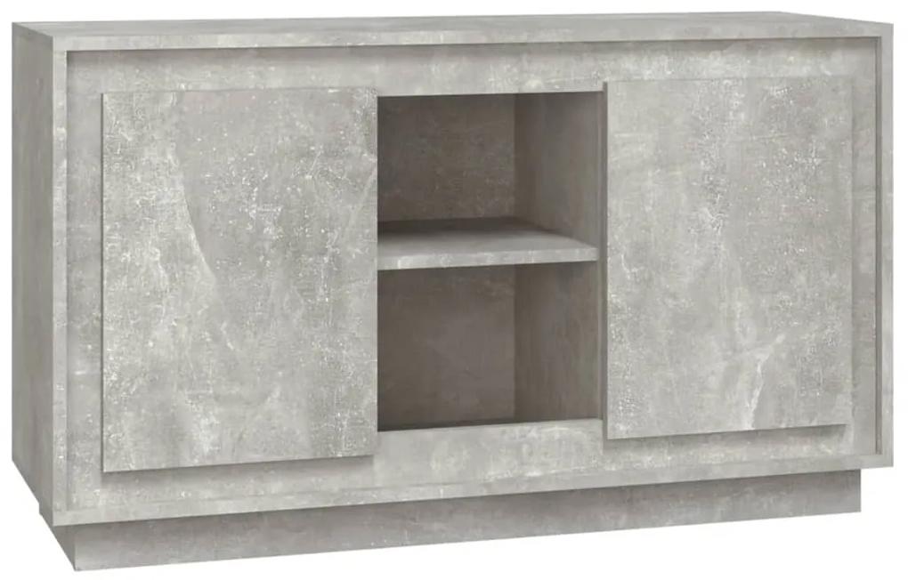 831881 vidaXL Servantă, gri beton, 102x35x60 cm, lemn prelucrat