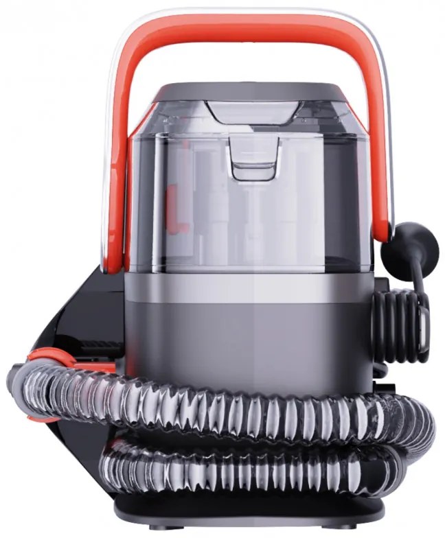 Aparat multifunctional cu aburi si aspirator Techwood TAN-7055V, 600/800W, Rezervor de apa curata si reziduala, 3 moduri, Afisaj digital, Gri/Portocaliu
