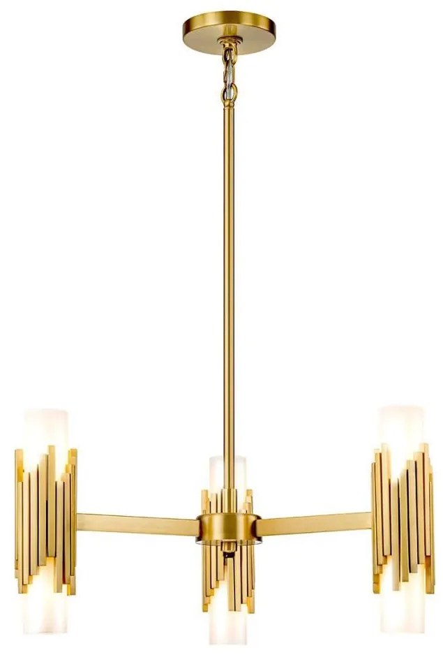 Elstead MARVELE6-AB-OPAL - Lustra pe tijă MARVELE, 6xE14/40W/230V, aurie