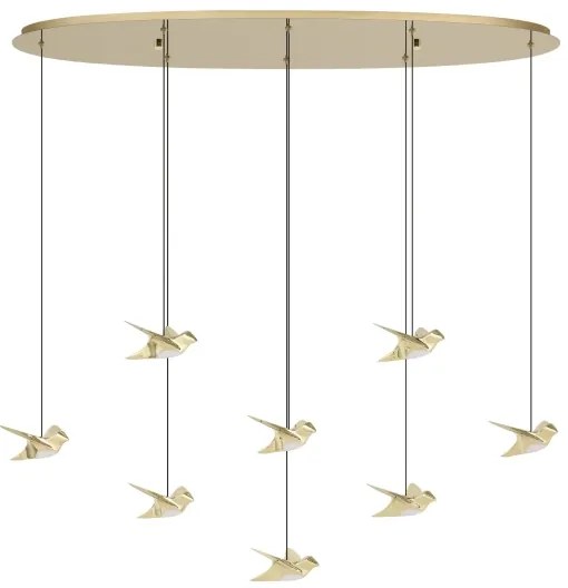 Lustră LED dimabilă pe cablu Eglo 390397 PARATEBUENO 8xLED/4,2W/230V auriu