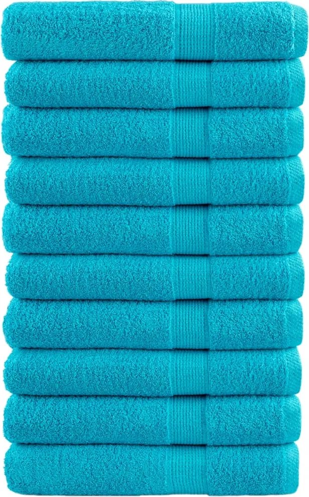 vidaXL Prosoape de saună premium SOLUND 10buc. turcoaz 80x200cm 600gsm