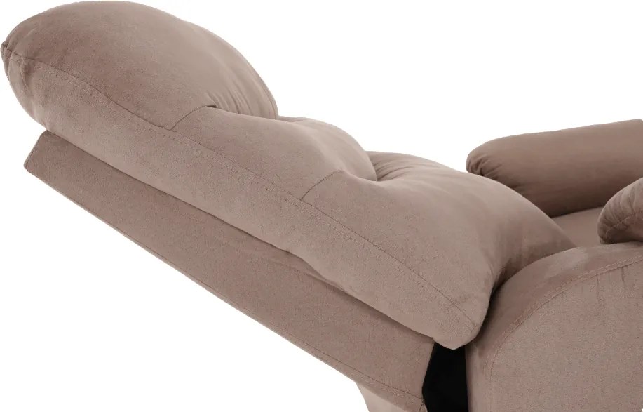 Fotoliu de masaj, reglabil, material textil grej TAUPE, LAMBERT