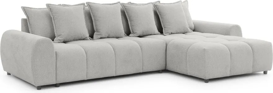 Colțar gri deschis (cu colț pe partea dreaptă/cu șezlong) Albane – Ropez