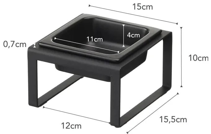 Castron ceramic cu suport pentru animale de companie Tower - YAMAZAKI