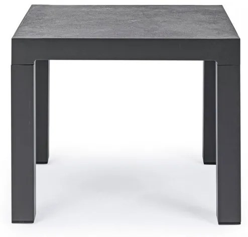 Masuta de cafea pentru gradina, metal / ceramica, antracit, 50x50x46 cm, Kledi Bizzotto