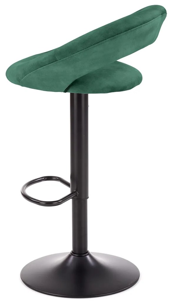 Scaun tip bar Herlinda (verde închis + negru). 1039562