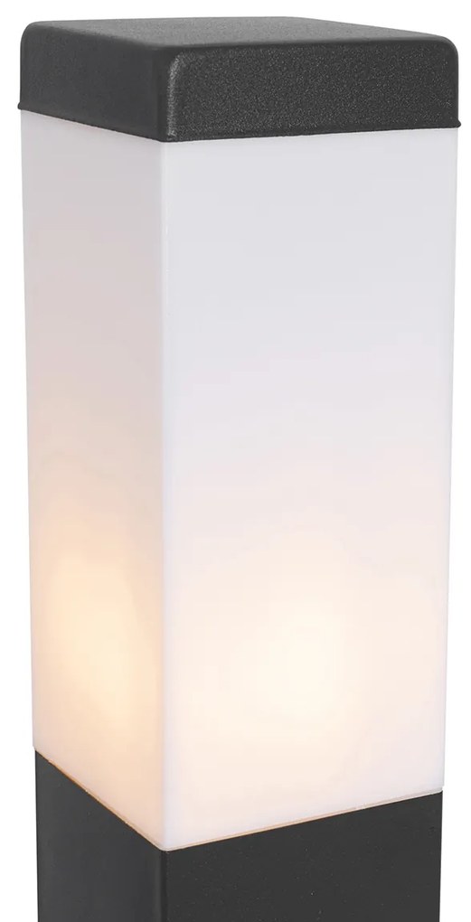 Lampă de exterior gri închis cu țăruș de pământ și presetupe 80 cm Inclusiv priză IP44 - Malios
