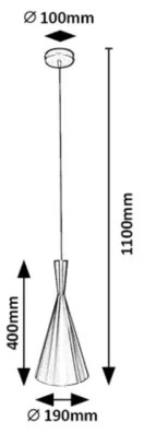 Lustră pe cablu Rabalux 5311 TRINCOLA 1xE27/40W/230V