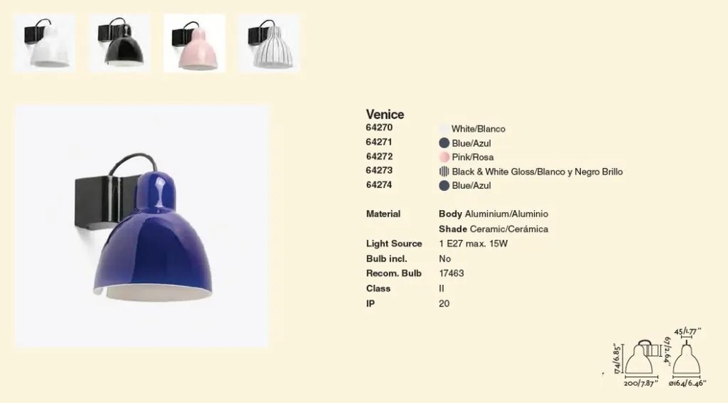 Aplica de perete design modern VENICE White