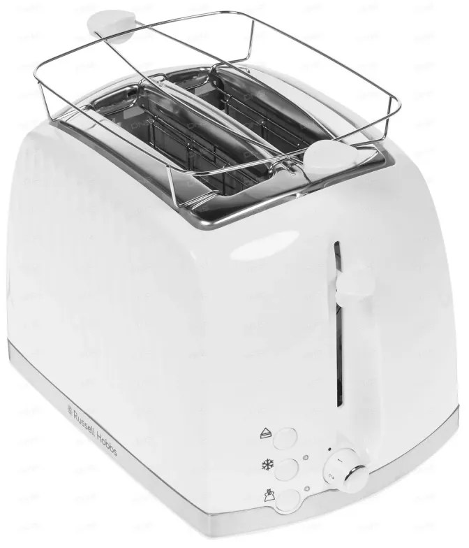 Resigilat: Prajitor de paine Russell Hobbs 26060-56, 850W, 2 felii, Orificii late, Dezghetare, Alb