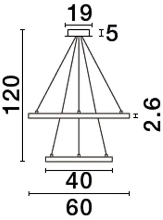Lustra LED dimabila design circular EMPATIA D-60cm