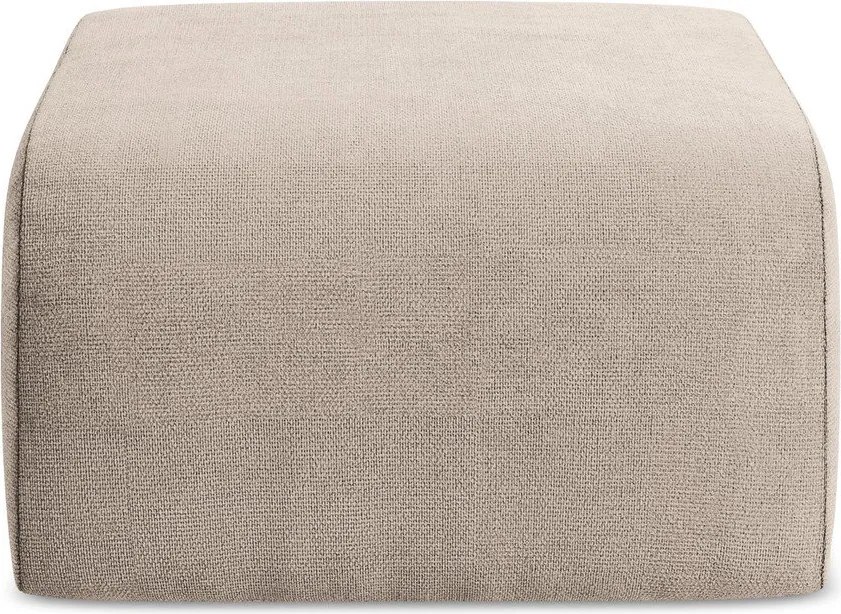 Taburet maro deschis cu tapițerie din chenille Lani – Makamii