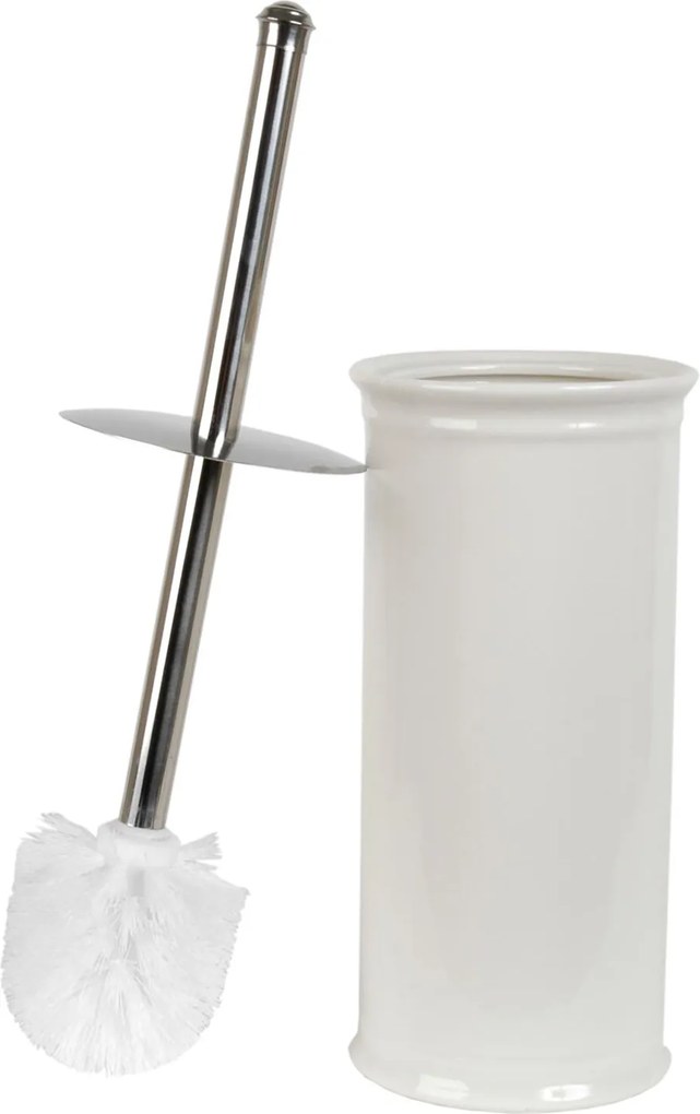 Perie toaleta ceramica alba Ø 11x24H