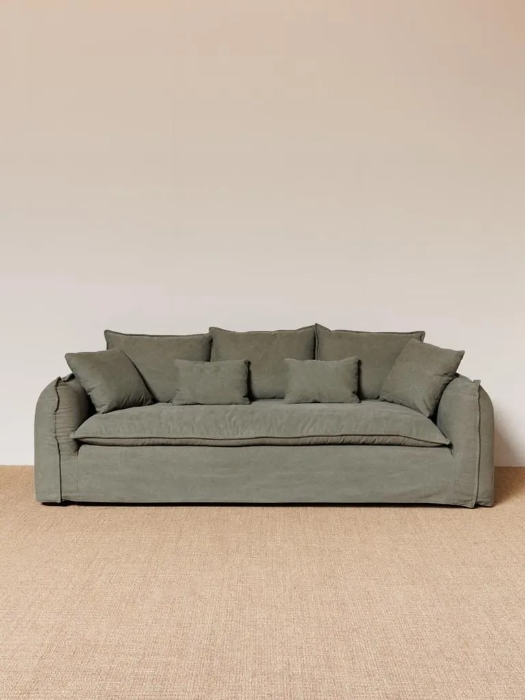 Canapea premium, 3 locuri, stofa, perne decorative, Georgina