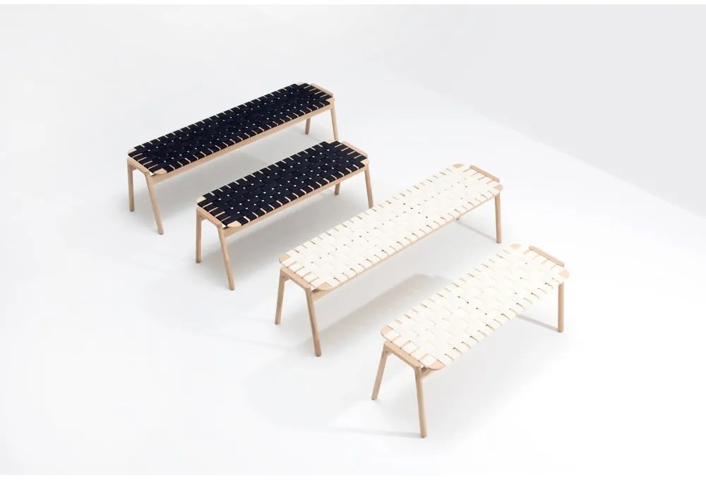 Bancă negru/natural Klupa - Gazzda