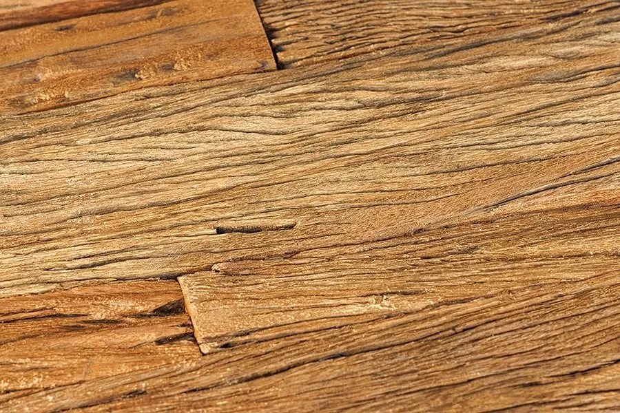 Masa dining, Lemn de Tec, Sticla, Otel Auriu, MODERN BAROCK BARRACUDA 200cm