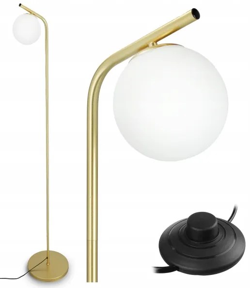 Lampă de podea 1xG9/40W/230V auriu/alb