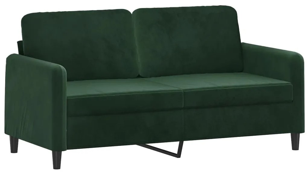 Canapea cu 2 locuri, verde inchis, 140 cm, catifea Verde inchis, 158 x 77 x 80 cm