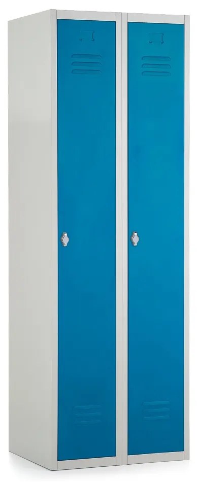 Dulap metalic, 60 x 50 x 180 cm, blocare, albastru - ral 5012