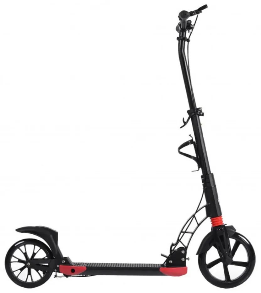 Trotineta pliabila din aluminiu NOVOKIDS™ Contrast Street Challenger, Maxim 100 kg, Inaltime reglabila 95-107 cm, Suspensie dubla, Diametru roata 230