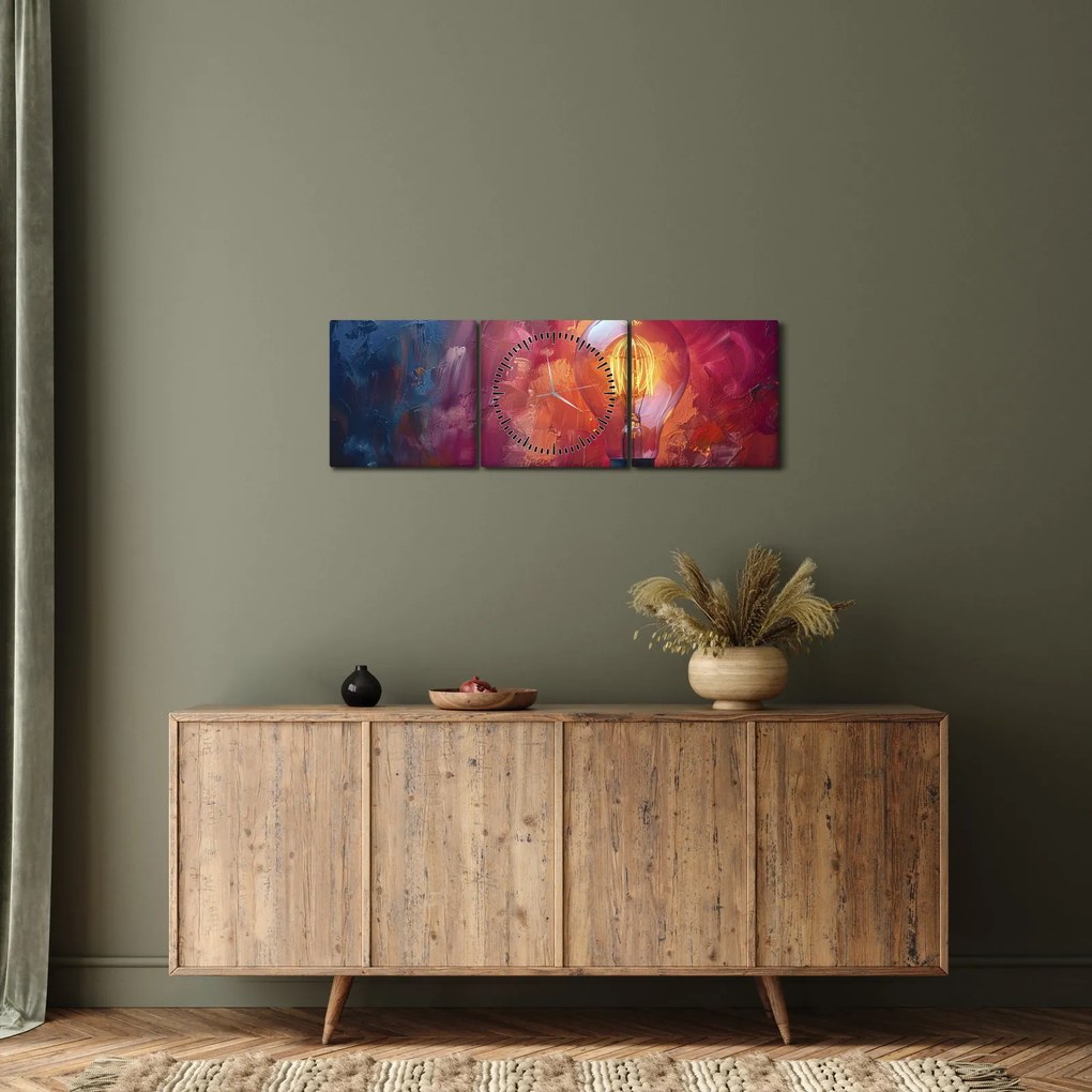 Tablou - Ideea (cu ceas) (90x30 cm)