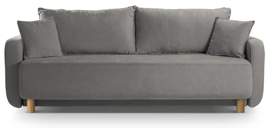 Canapea gri extensibilă, cu spațiu de depozitare 231 cm Elen – Micadoni