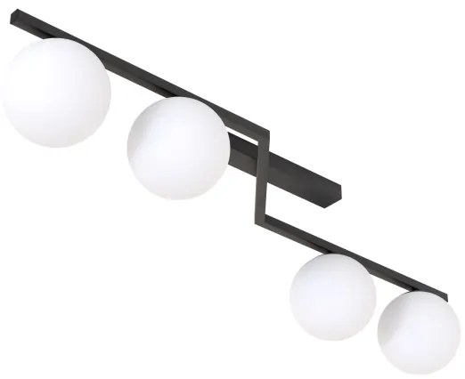 Plafonieră NATON 4xE14/10W/230V negru/alb