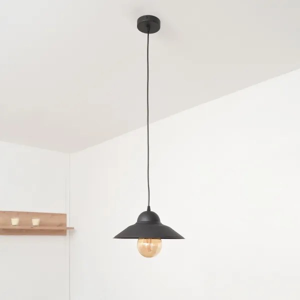 Lustră pe cablu SORAPIS 1xE27/15W/230V negru