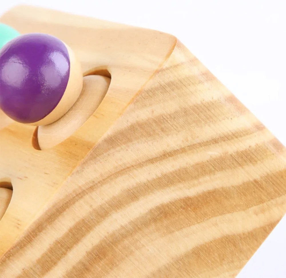 Jucărie din lemn Montessori pentru dezvoltarea abilităților, cu potrivirea formelor