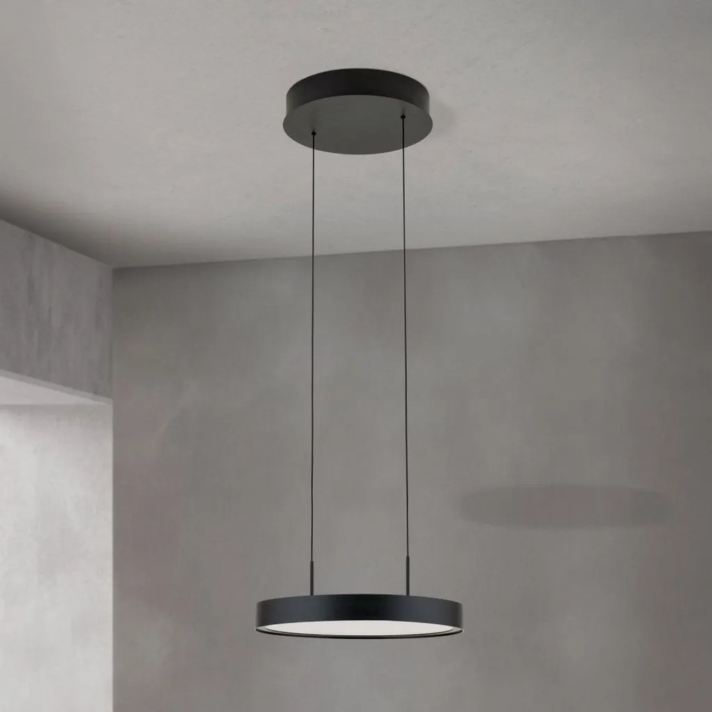 Lustra LED suspendata iluminat sus si jos TEIDE negru