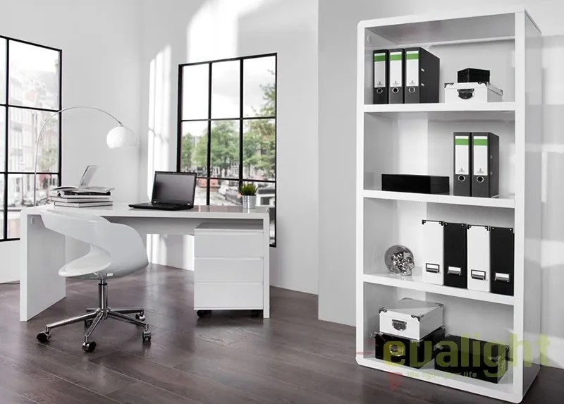 Birou modern alb, simplu si elegant, Fast Trade 160cm