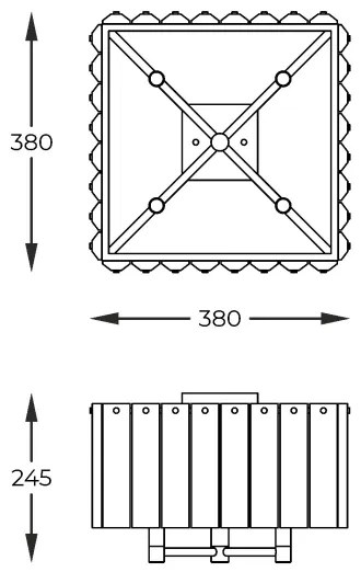 Plafonieră Zuma Line C0523-04A-U8AC PALACE 4xG9/42W/230V auriu