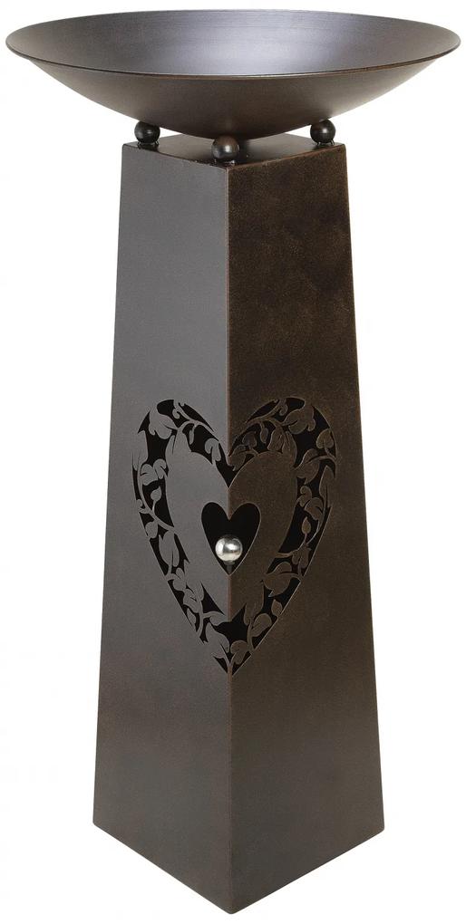 Suport flori HEART, metal, 102x50 cm