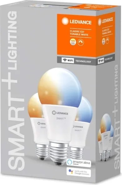 SET 3x Bec de iluminat cu LED SMART + E27/9,5W/230V 2700K-6500K - Ledvance