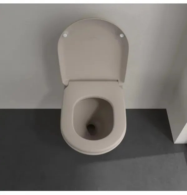 Capac WC, Villeroy&amp;Boch Antao, cu inchidere lenta, Almond, 8M67S1AM