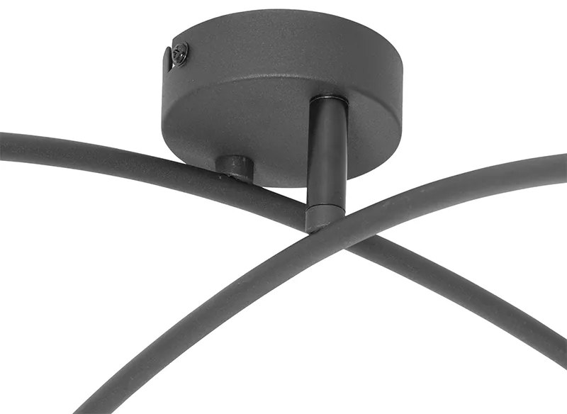 Plafoniera de design neagra cu auriu 4 lumini - Noud