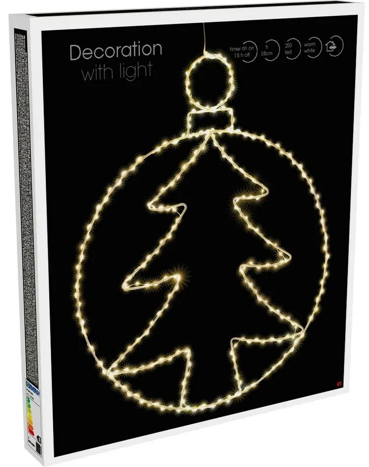 Crăciun agățat LED decorare Kerstball Tree 250LED, 48 cm