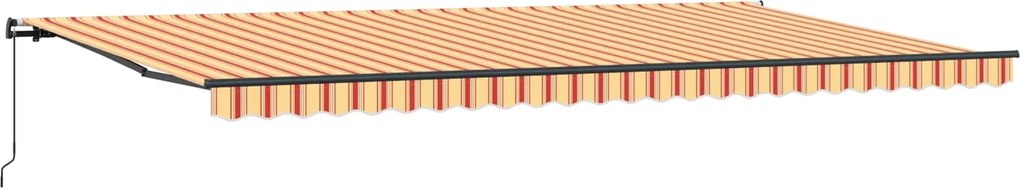 vidaXL Cortina Retractabilă Manual Galben și portocalie 600 × 300 cm