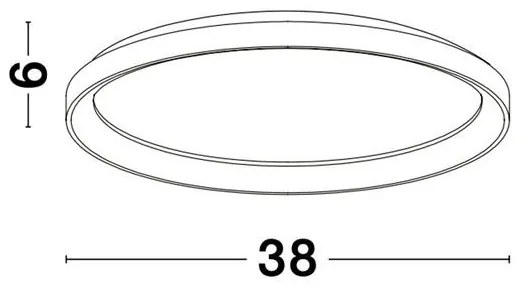 Plafoniera LED dimabila design circular PERTINO D-38cm